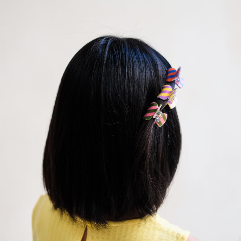 Mimi and Lula Striped Mini Claw Clips