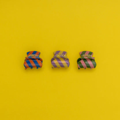 Mimi and Lula Striped Mini Claw Clips