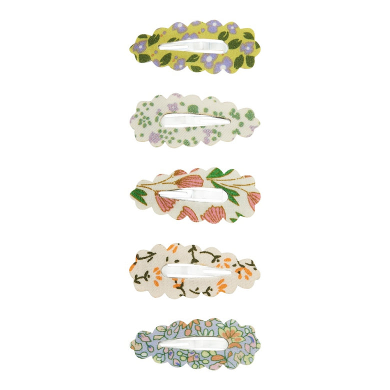 Mimi & Lula Spring Scalloped Clic Clacs | Floral Hair Clips for Childre