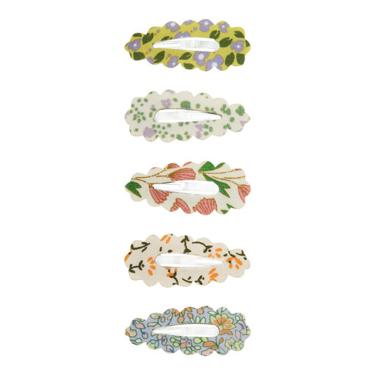 Mimi & Lula Spring Scalloped Clic Clacs | Floral Hair Clips for Childre