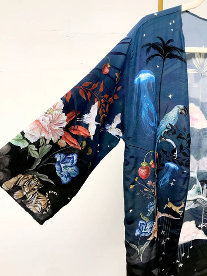 Alice Acreman ‘Wonderous print’ Silk Kimono Jacket