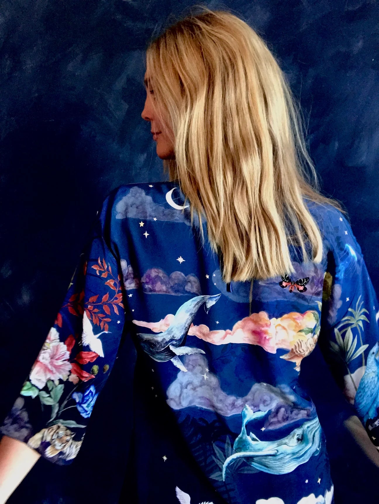 Alice Acreman ‘Wonderous print’ Silk Kimono Jacket