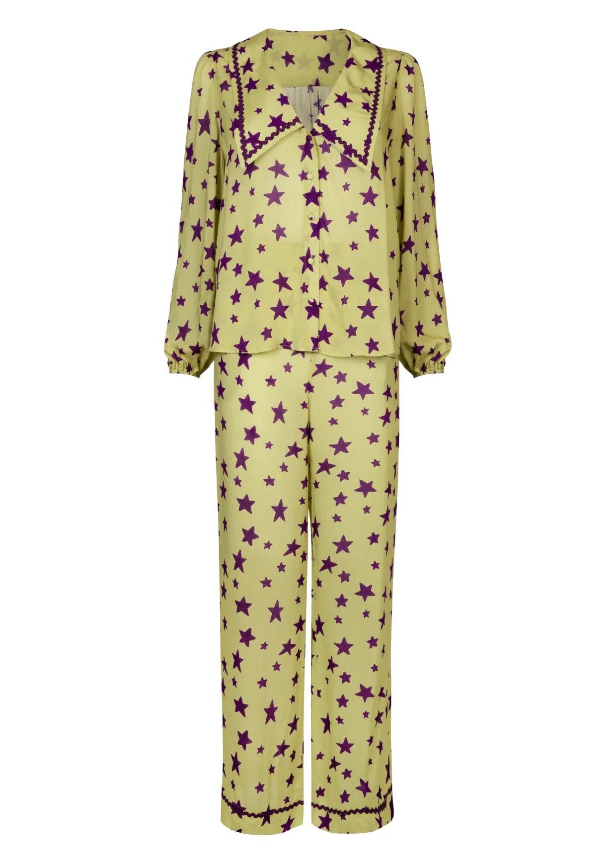 It’s 9pm Wobbly Star Green Pyjamas