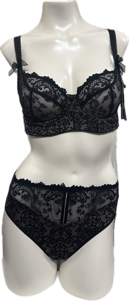 Empreinte Gaby Bustier Long Line Bra in Black