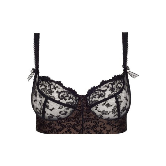 Empreinte Gaby Bustier Long Line Bra in Black