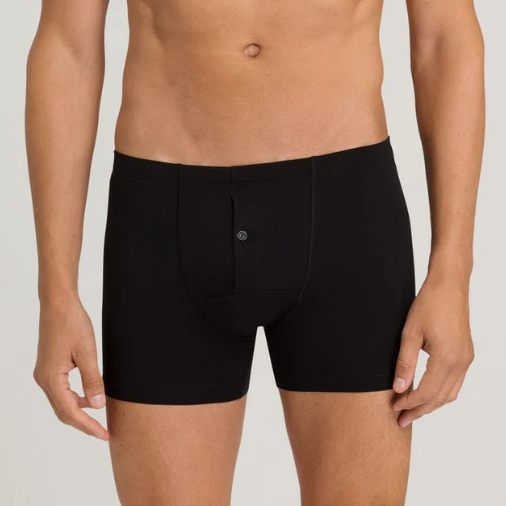 Hanro Cotton Sensation Button Fly Short Pants - Black