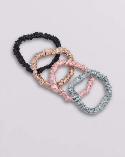 The Big Silk - Set of 4 Organic Silk Scrunchies - Best Seller