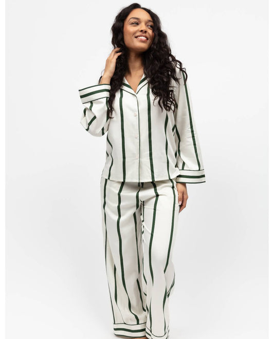Cyberjammies - Maida Vale Green Stripe Pyjama Set