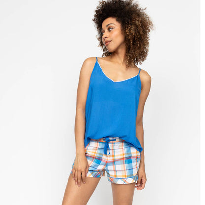Cyberjammies - Sandy Blue Check Cami and Short Set