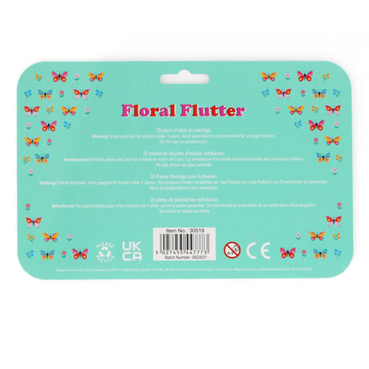 Rex London UK - Stick On Earrings (30 Pairs) - Floral Flutter