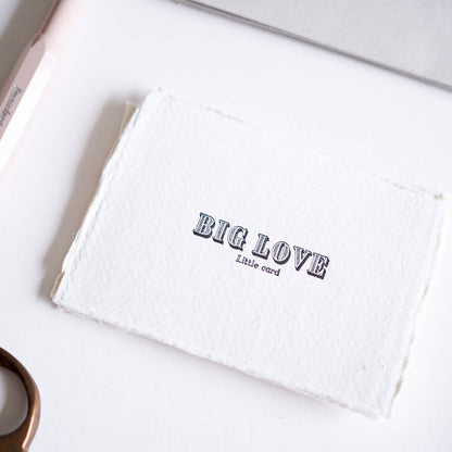 soch and co - Big love little card letter press mini note card set