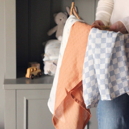 Avery Row - Organic Baby Muslin Squares Set of 3 - Coastline