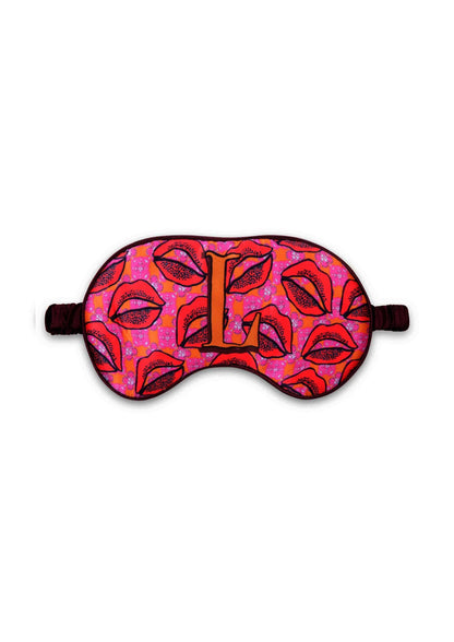 Jessica Russell Flint - Silk Eye Mask / "L for Lips"