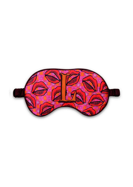 Jessica Russell Flint - Silk Eye Mask / "L for Lips"