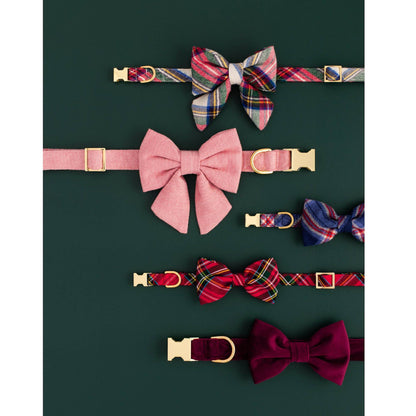 The Foggy Dog - Burgundy Velvet Valentine's Day Dog Bow Tie