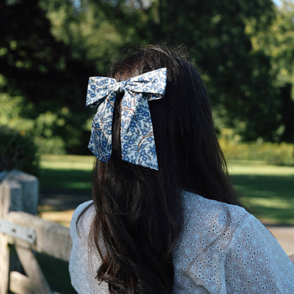 Women's Floral Bow Hair Clip in Liberty Print