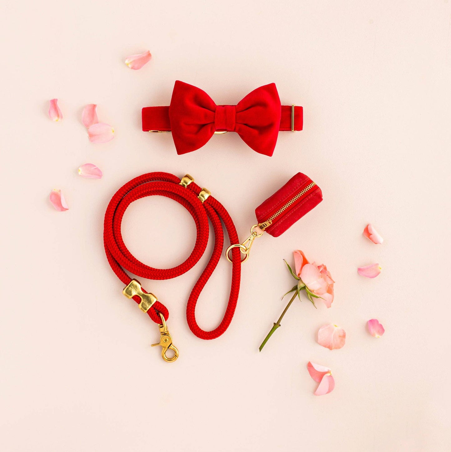 The Foggy Dog - Ruby Valentine's Day Waxed Canvas Poop Bag Dispenser