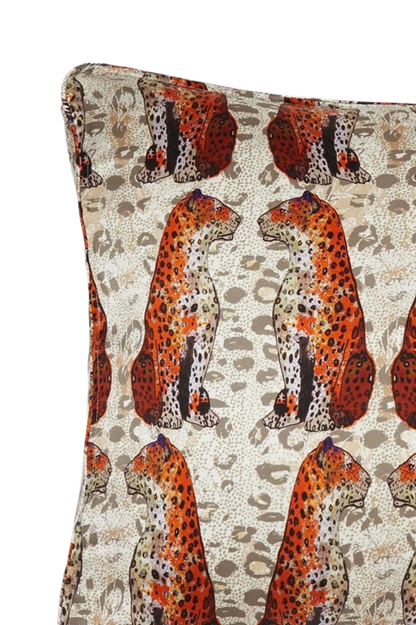 Jessica Russell Flint - Silk Pillowcase/ "Little Leopards"