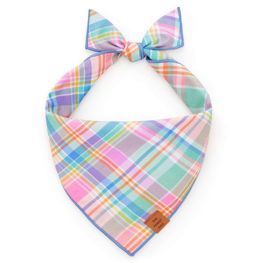 The Foggy Dog - Blooming Plaid Spring Easter Dog Bandana