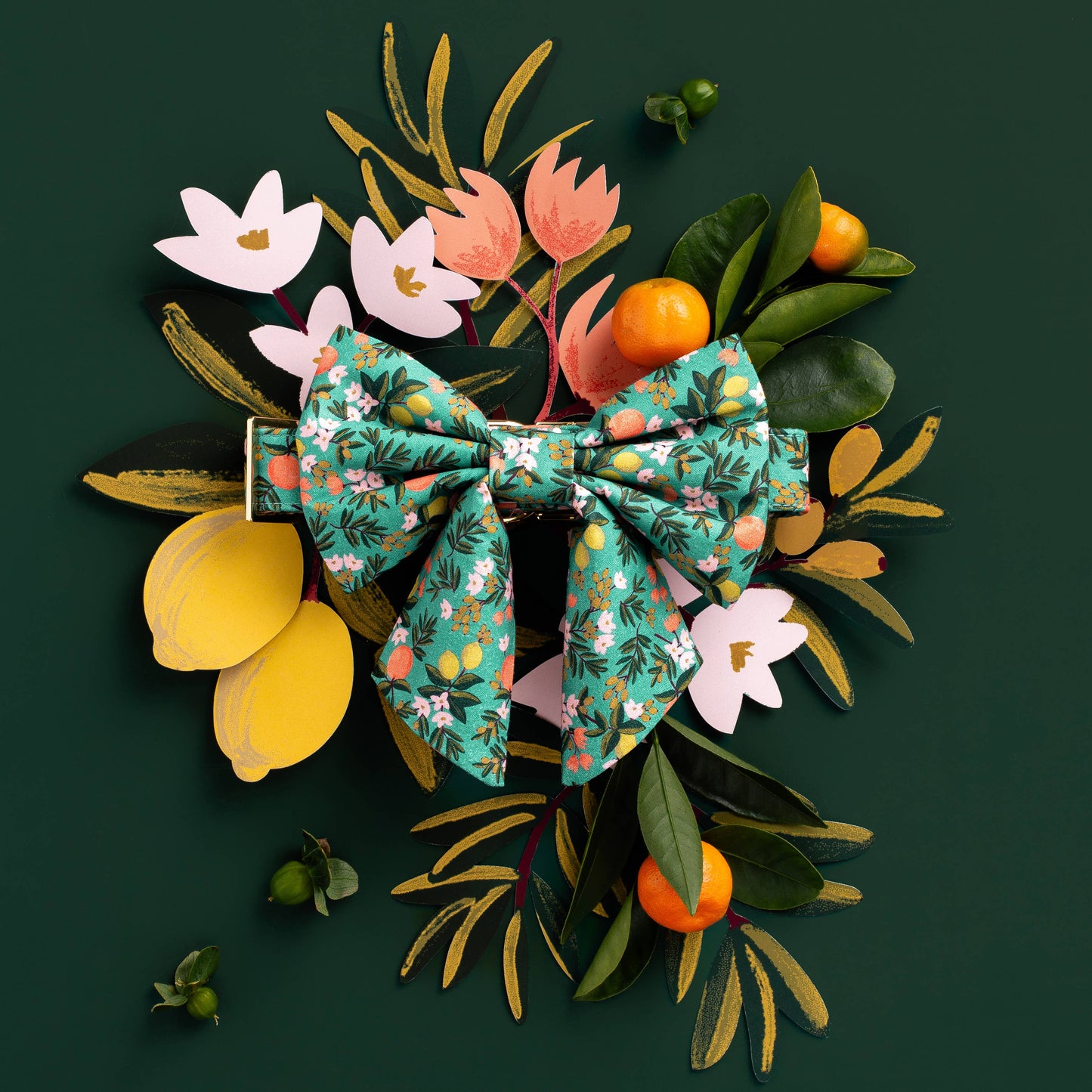 The Foggy Dog - Rifle Paper Co. x TFD Citrus Floral Lady Dog Bow