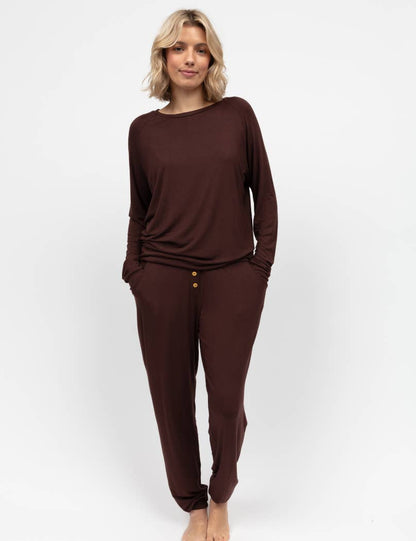 Cyberjammies - Claudia Chocolate Jersey Slouch Pyjama Set