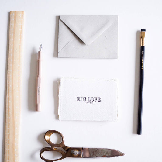 soch and co - Big love little card letter press mini note card set