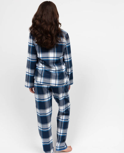 Cyberjammies - Frosty Navy Brushed Check Pyjama Set