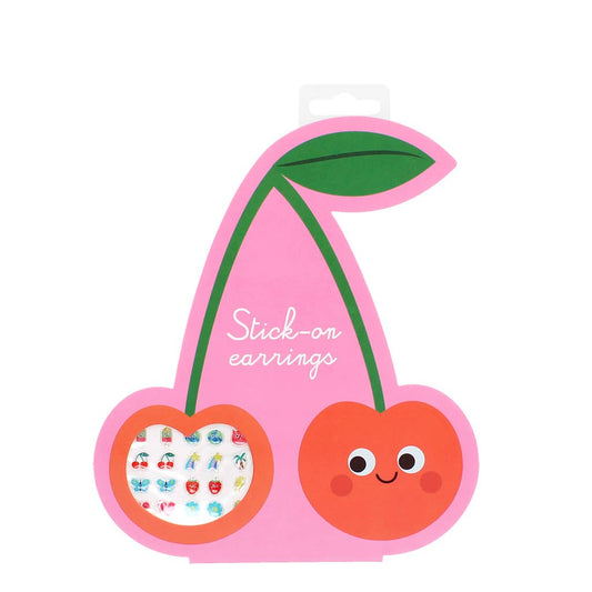 Rex Stick on earrings (40 pairs) - Cherry