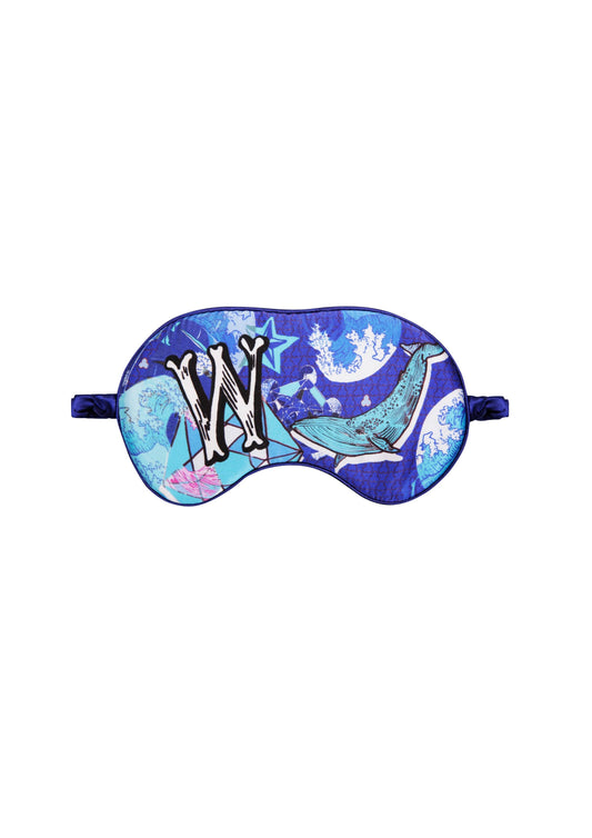 Jessica Russell Flint - Silk Eye Mask / "W for Whale"