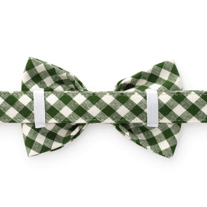 The Foggy Dog - HTH x TFD Mini Gingham Hunter Green Dog Bow Tie