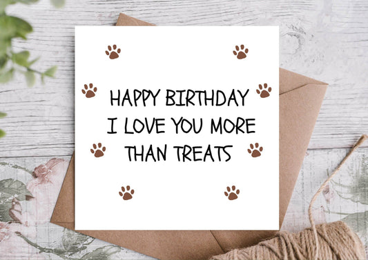 Birthday card from the dog.