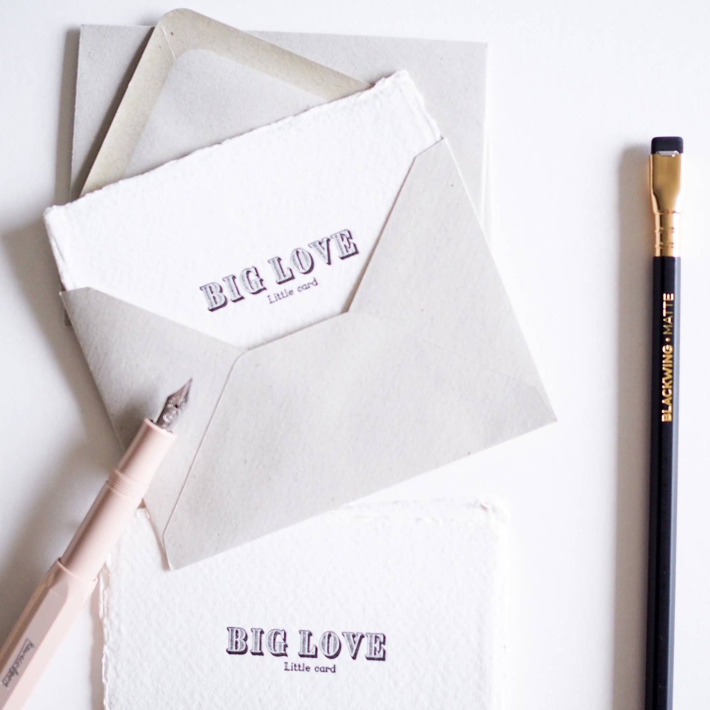 soch and co - Big love little card letter press mini note card set