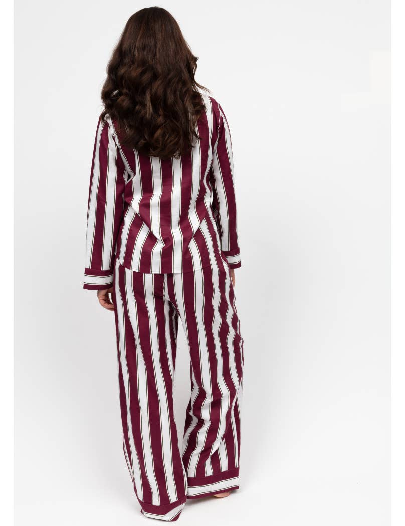 Cyberjammies - Yasmin Burgundy Stripe Pyjama Set