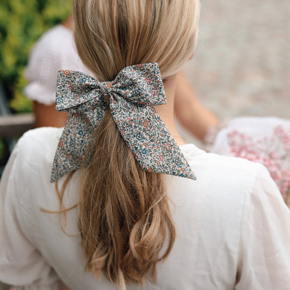 Women's Floral Bow Hair Clip in Liberty Print