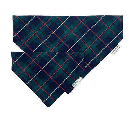 Barkley and Fetch - Green/Navy  Tartan Dog Bandana